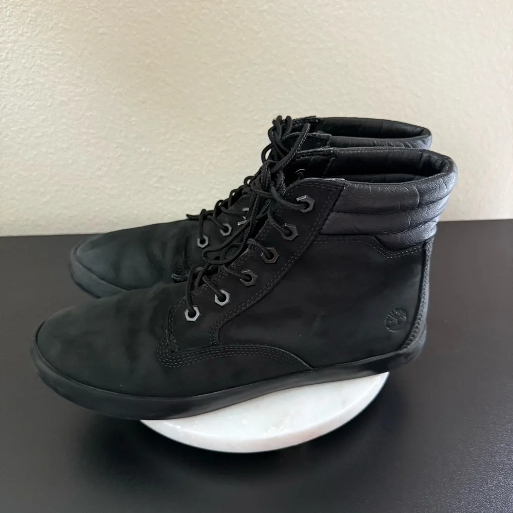 Timberland Black Nubuck Leather Dausette Sneaker Ankle Boots Sneakers Size 9.5 - Picture 3 of 10